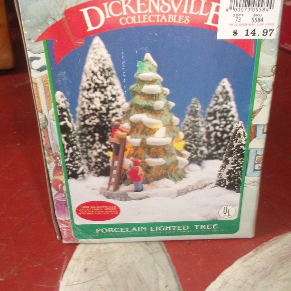 Dickensville Christmas village light up tree display MIB - Picture 1 of 1